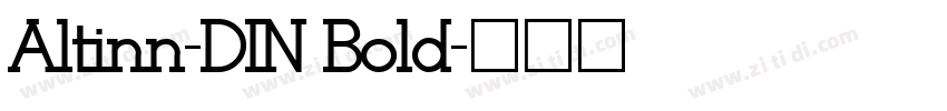 Altinn-DIN Bold字体转换